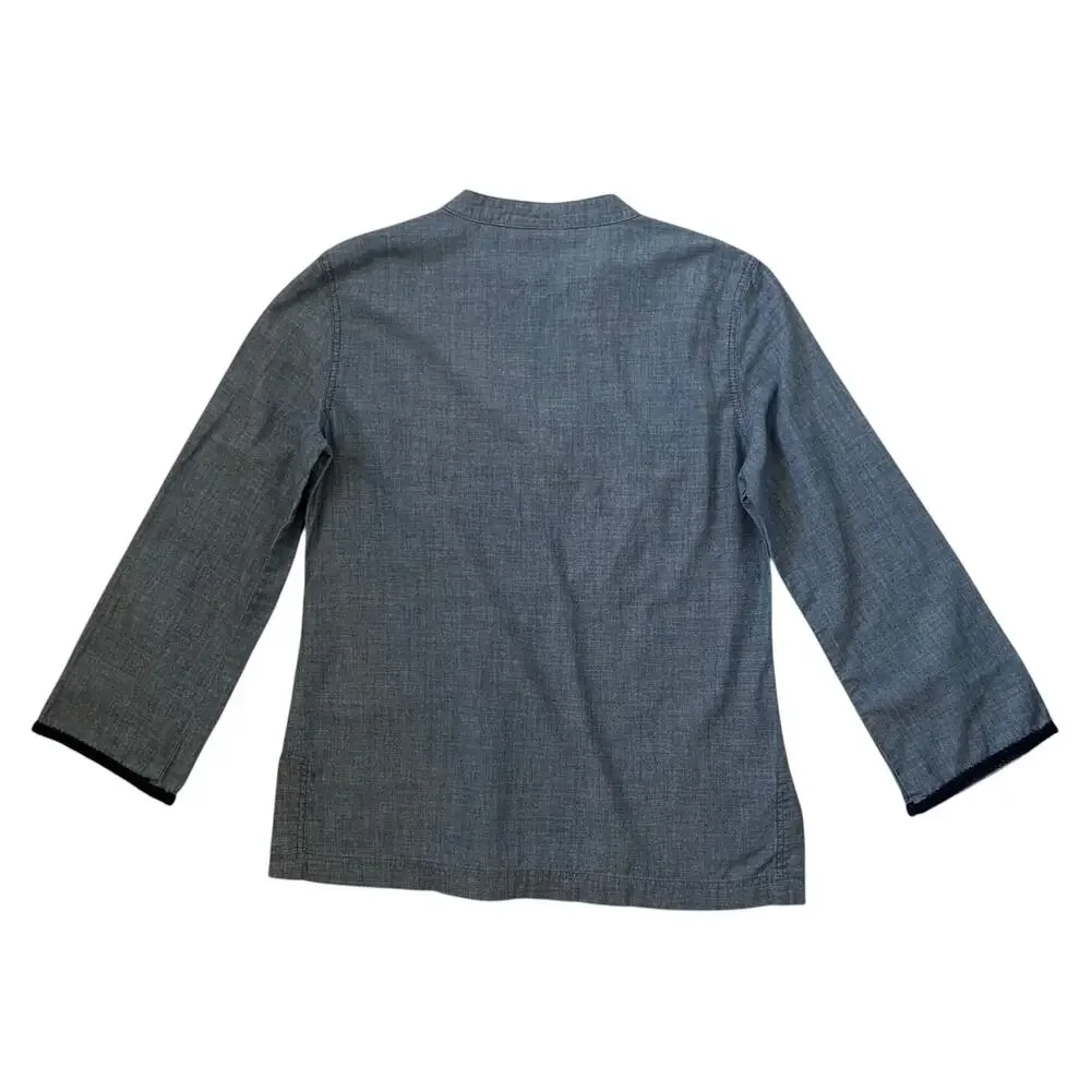 Tory Burch Bernadette Top - Blue Shirt - Blouse - Tunic - Size 12